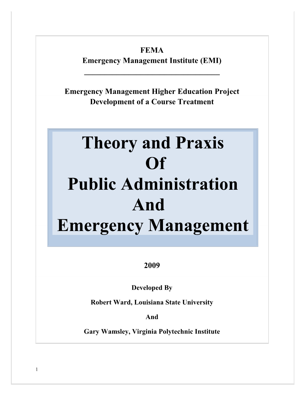 Emergency Management Institute (EMI)