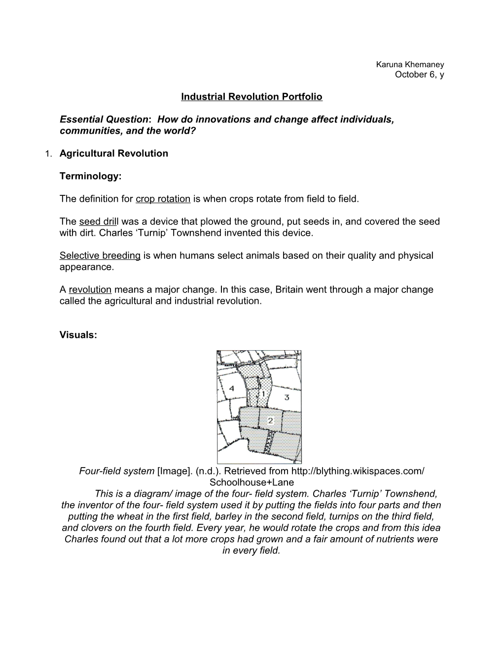 Industrial Revolution Portfolio Final