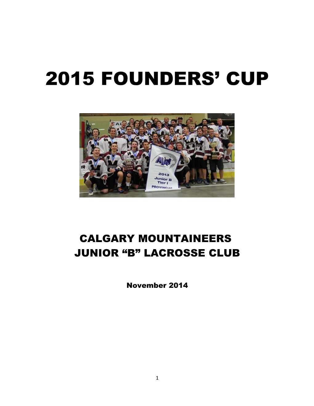 Founders Cup Bid Steering and Organizing Committees