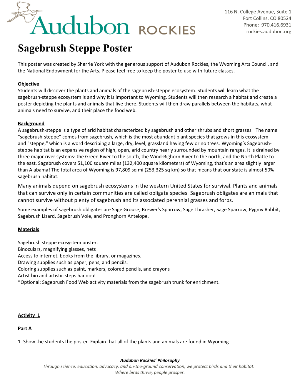 Sagebrush Steppe Poster