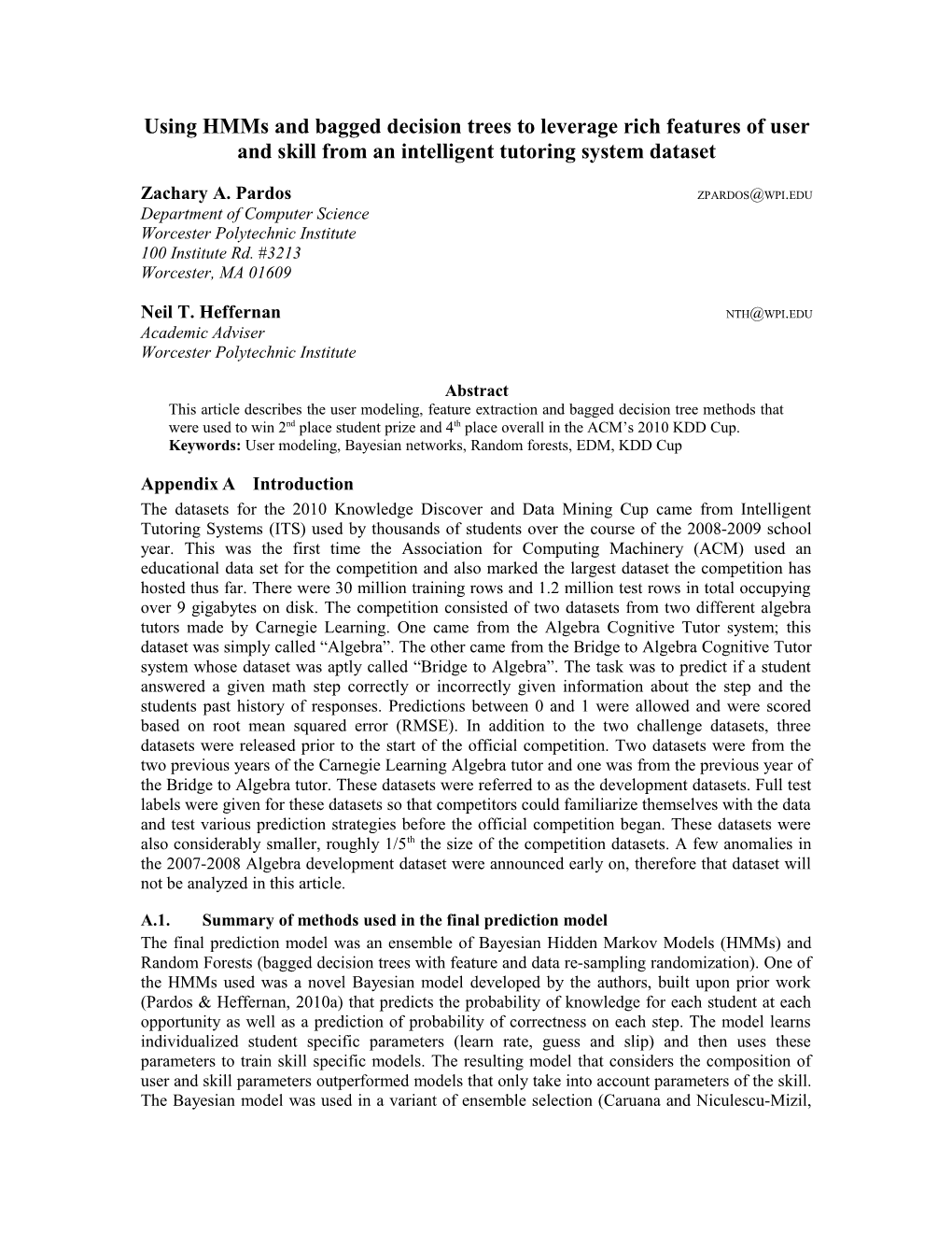 Journal of Machine Learning Research Microsoft Word Template