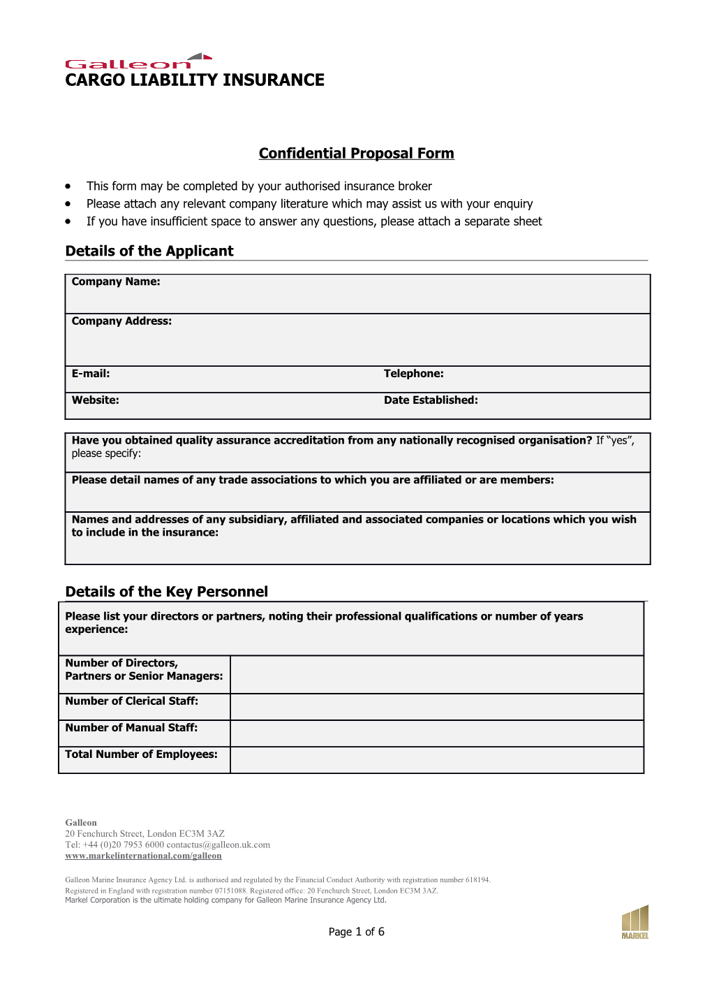 Cargo Liability Insurance