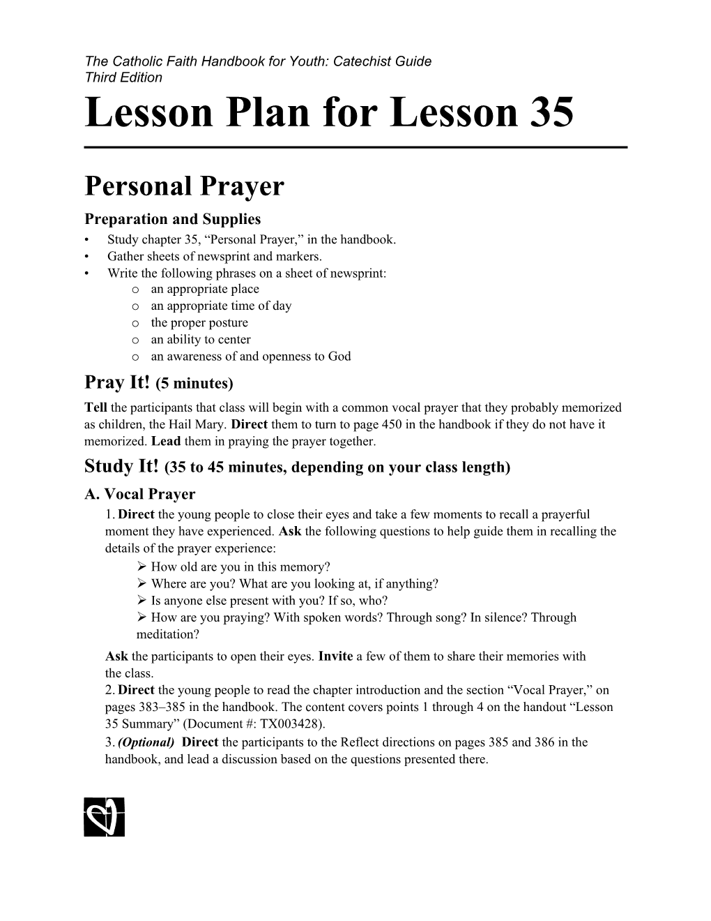 Lesson Plan for Lesson 35