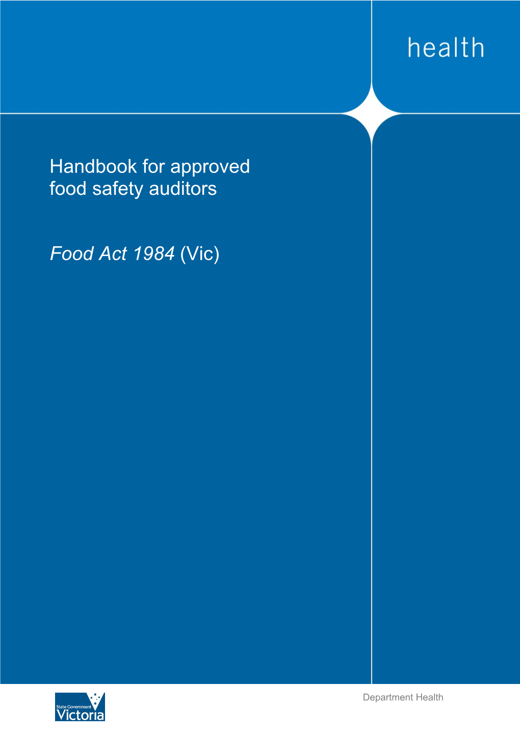 Handbook for Food Safety Auditors