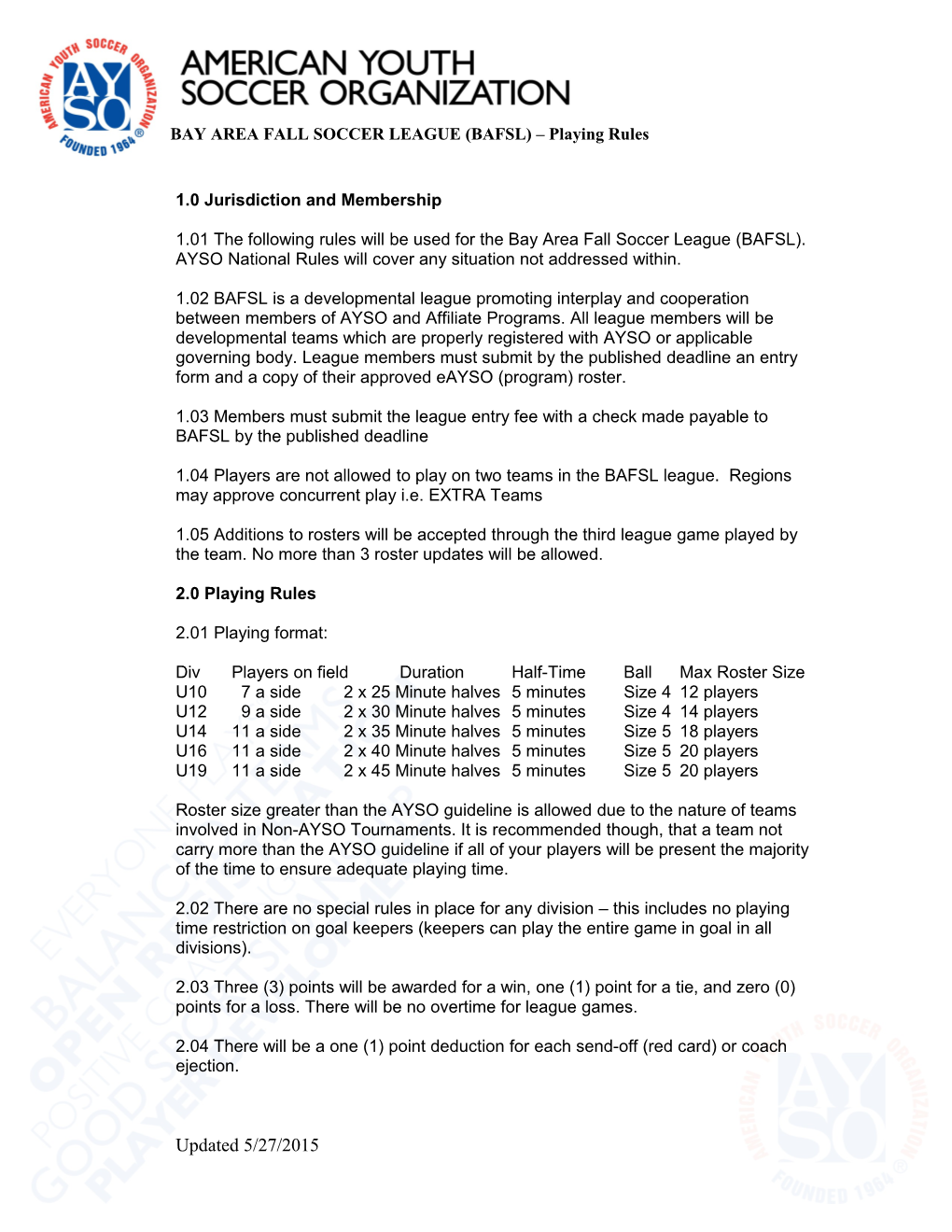 1.0 Jurisdiction and Membership