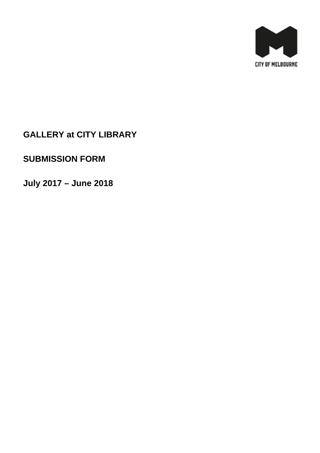 Gallery at City Library Submission Form