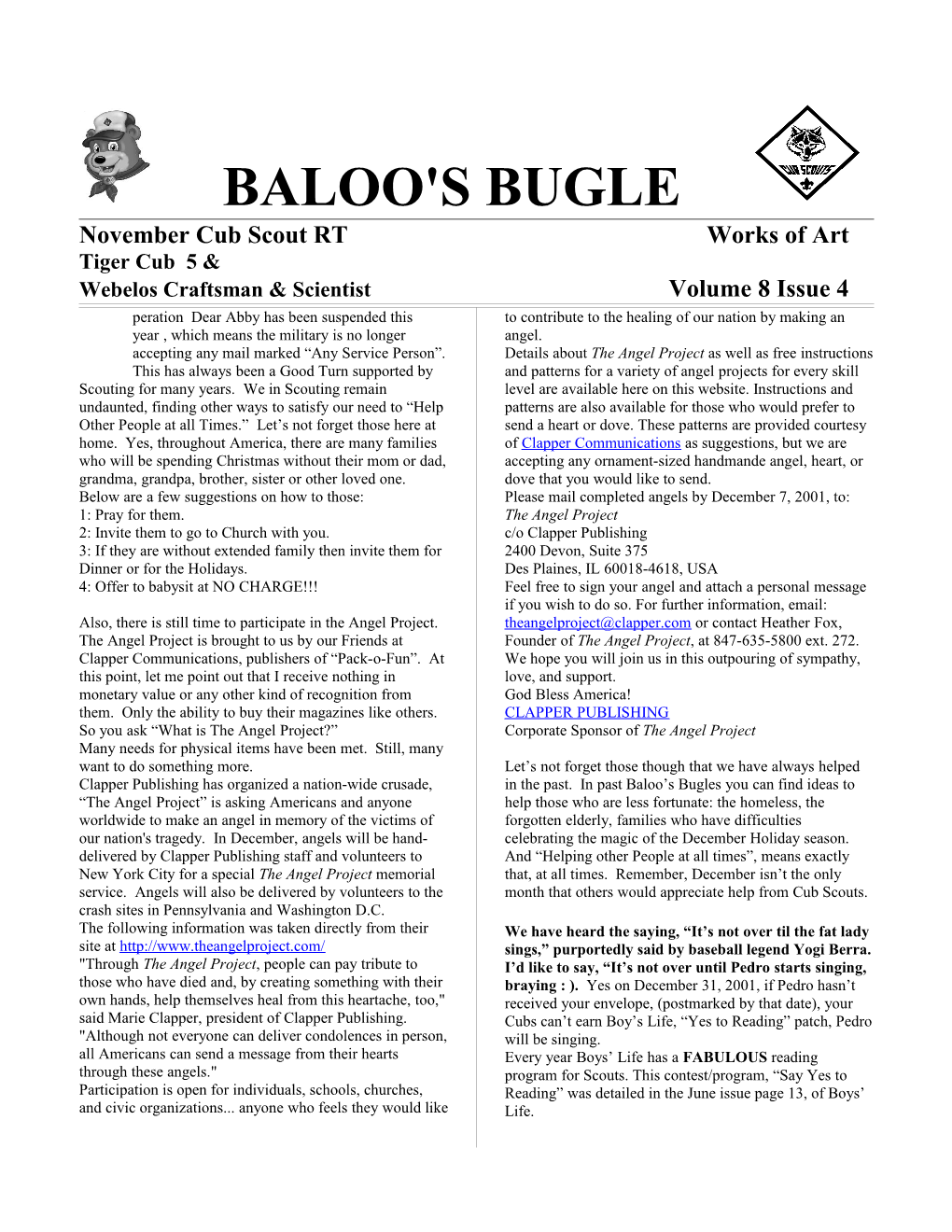 Webelos Craftsman & Scientistvolume 8 Issue 4