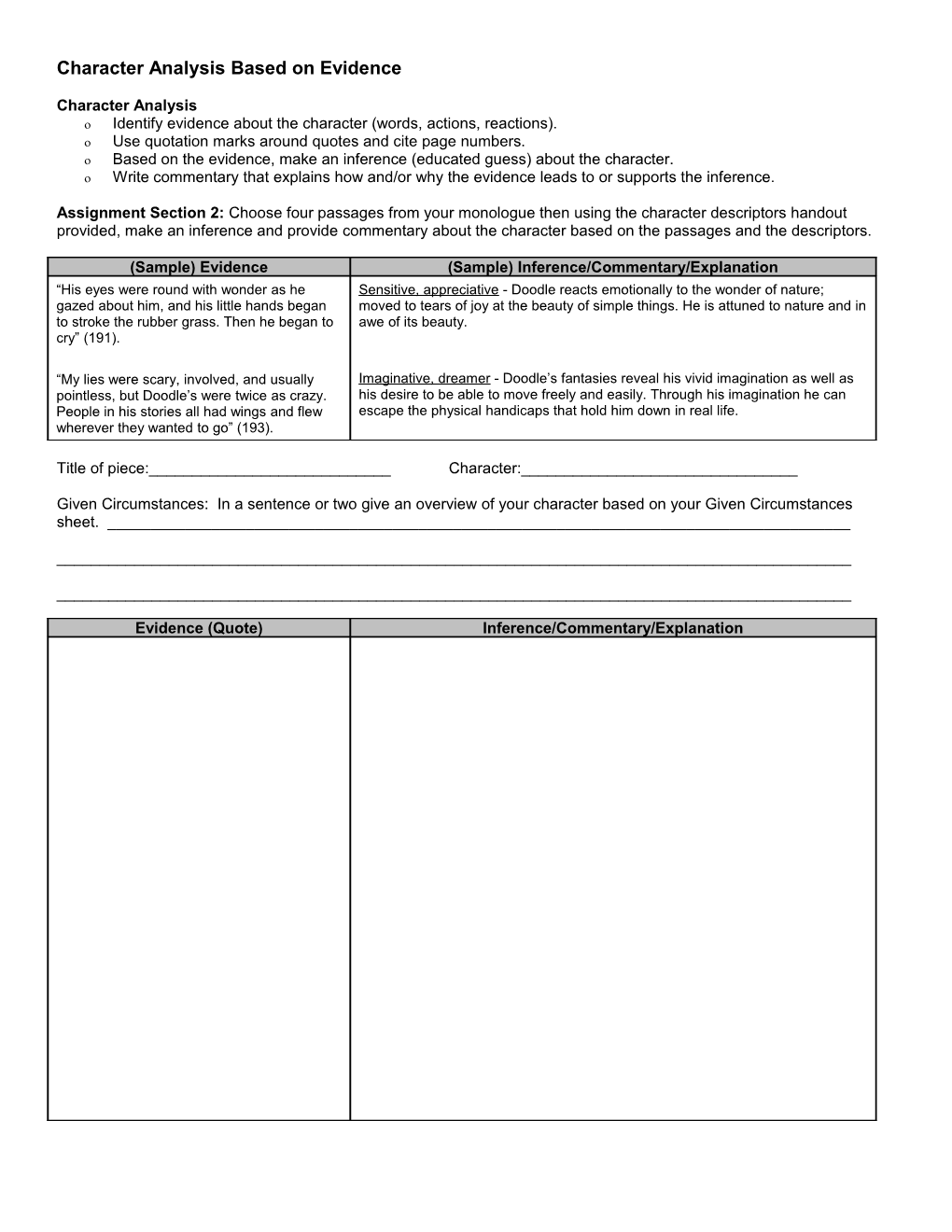 Dialectical Journal Practice