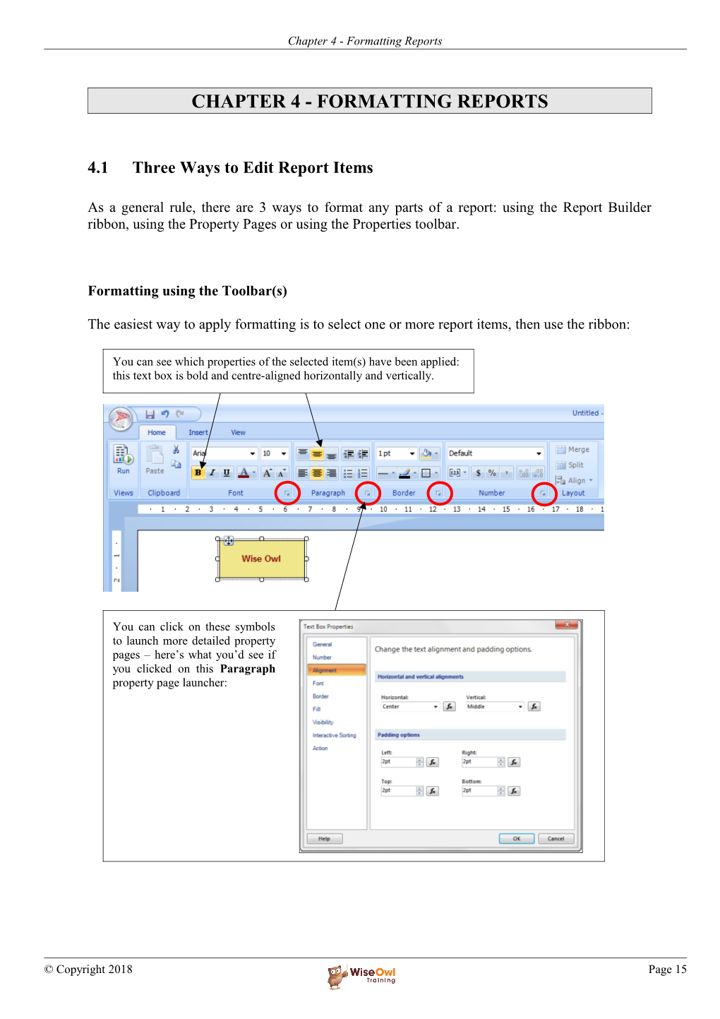 4.1Three Ways to Edit Report Items