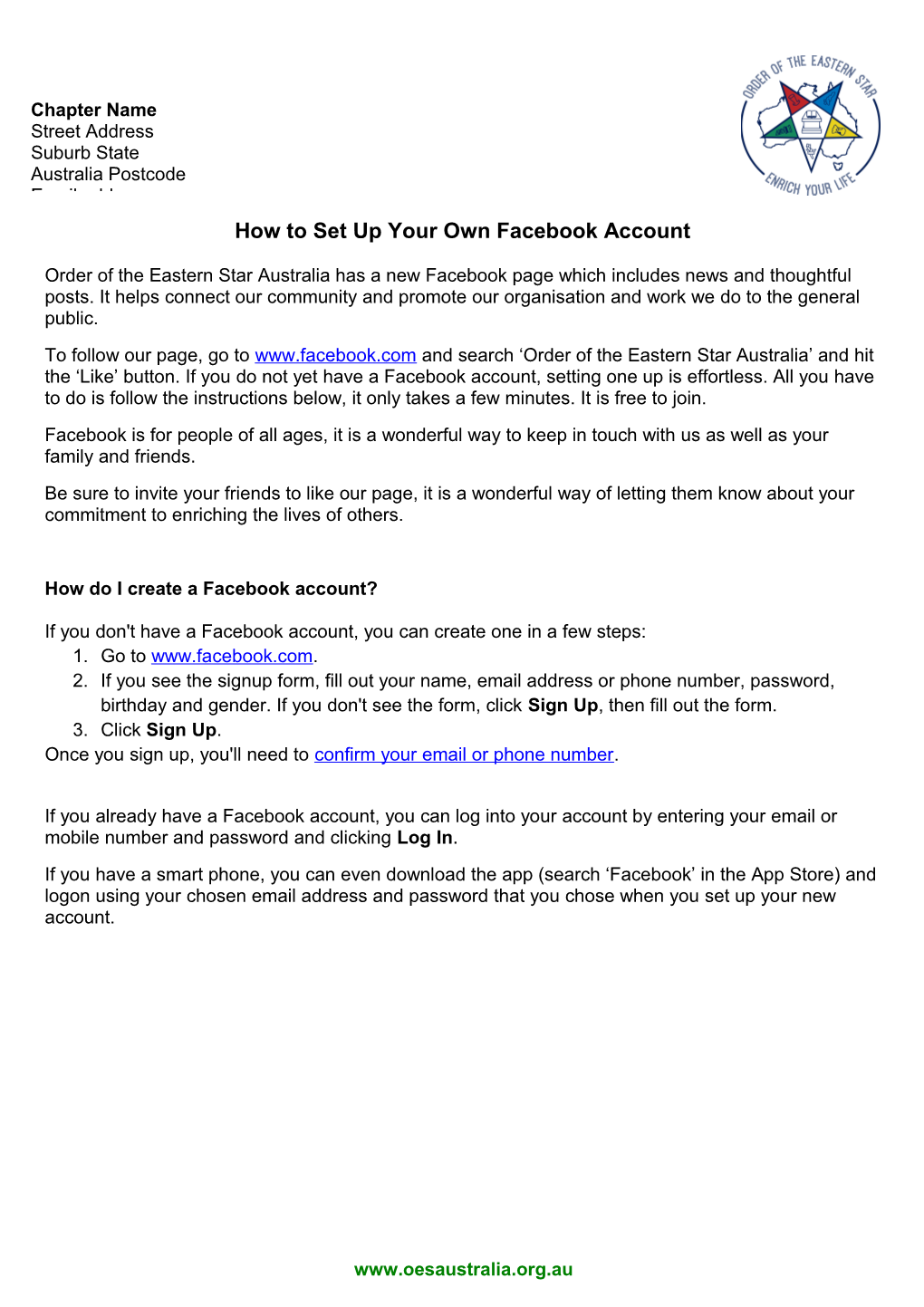 How to Set up Your Own Facebook Account