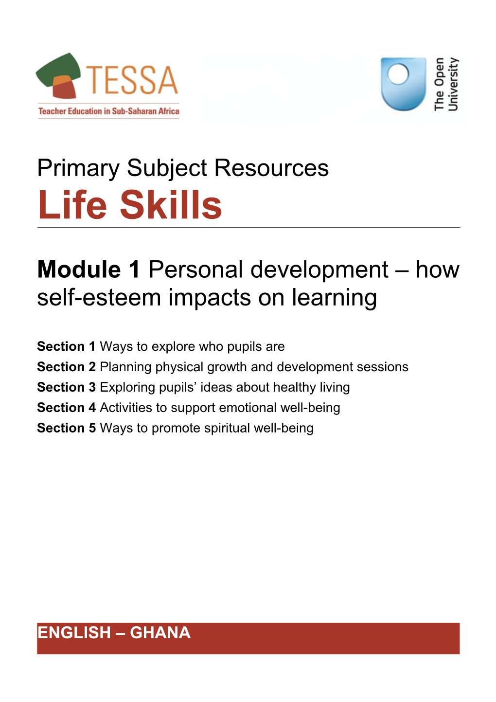 Module 1: Personal Development How Self-Esteem Impacts on Learning