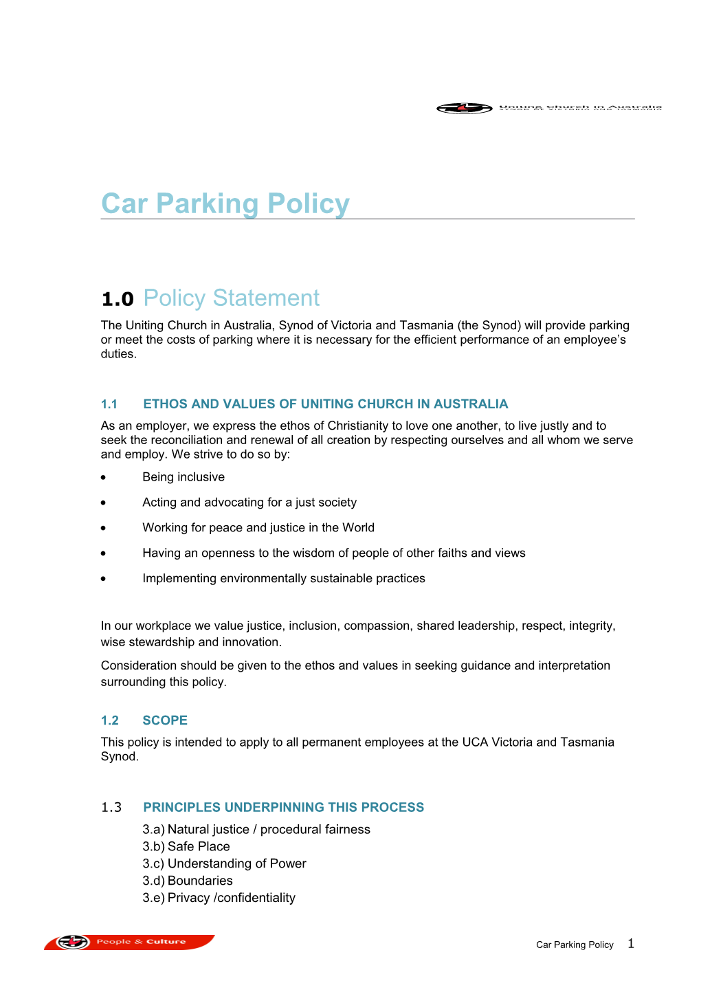 Car Parking Policy