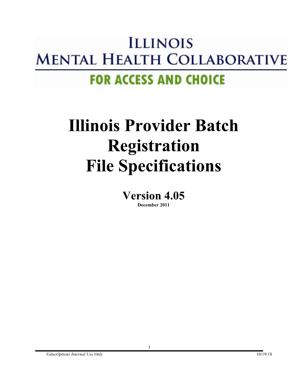 Illinois Provider Batch Registration