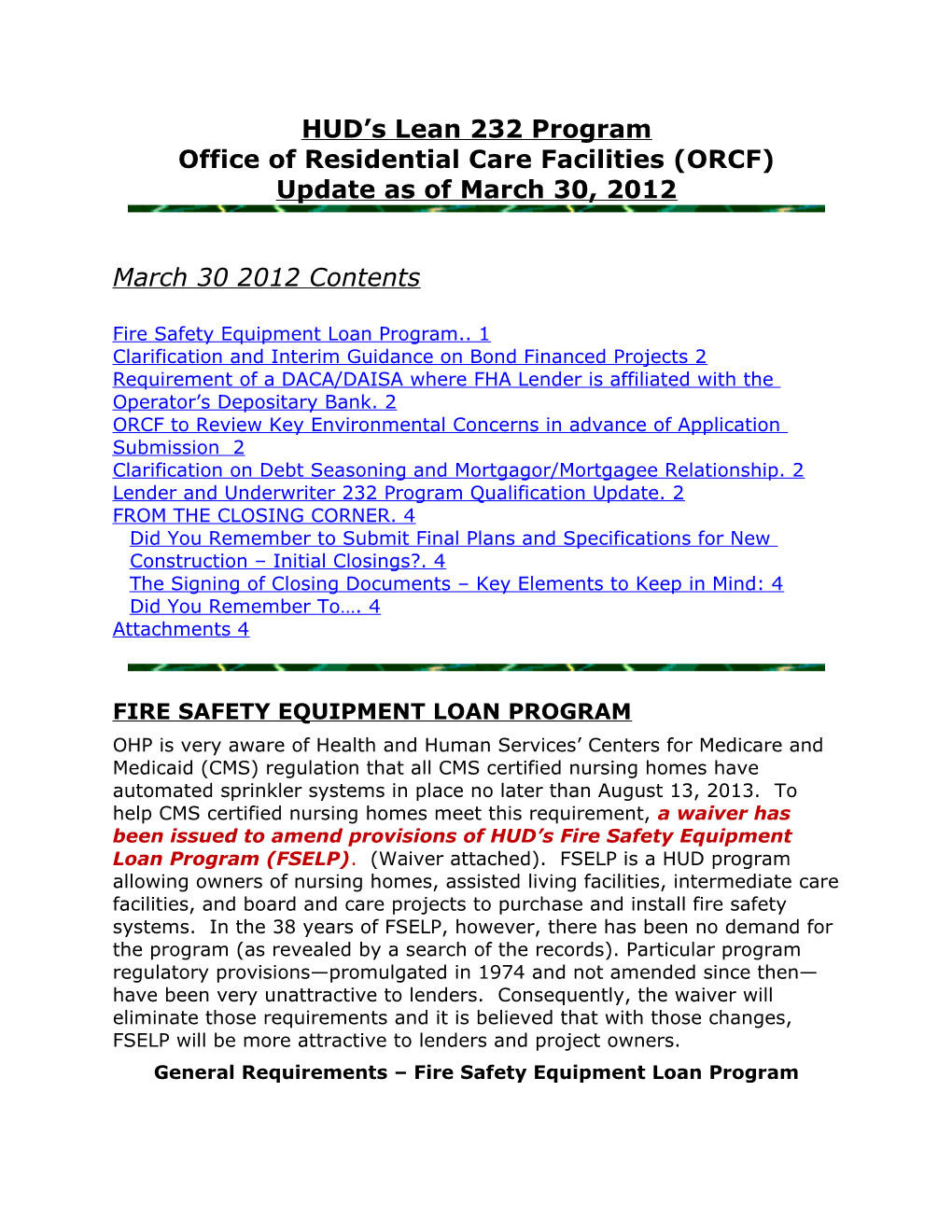 Fire Safety Equipment Loan Program 1