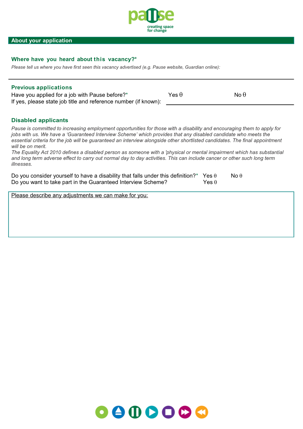 Application Form (Trust - Support Staff)