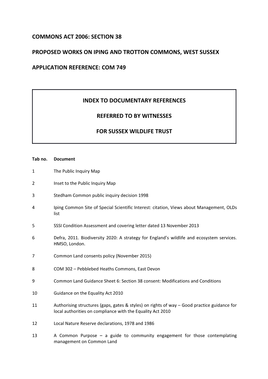 Proposed Works on Iping and Trotton Commons, West Sussex