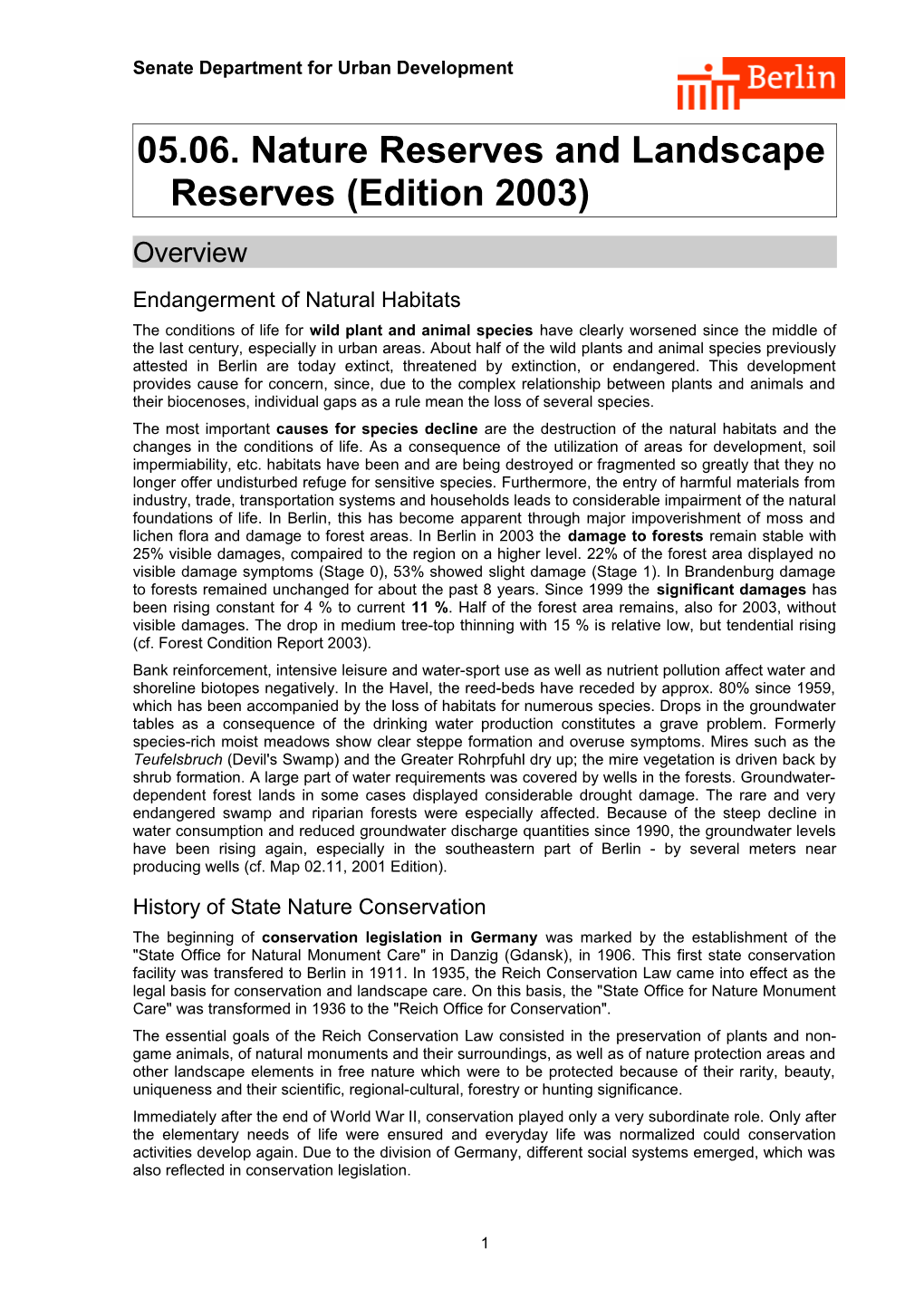 05.06. Nature Reserves and Landscape Reserves (Edition 2003)