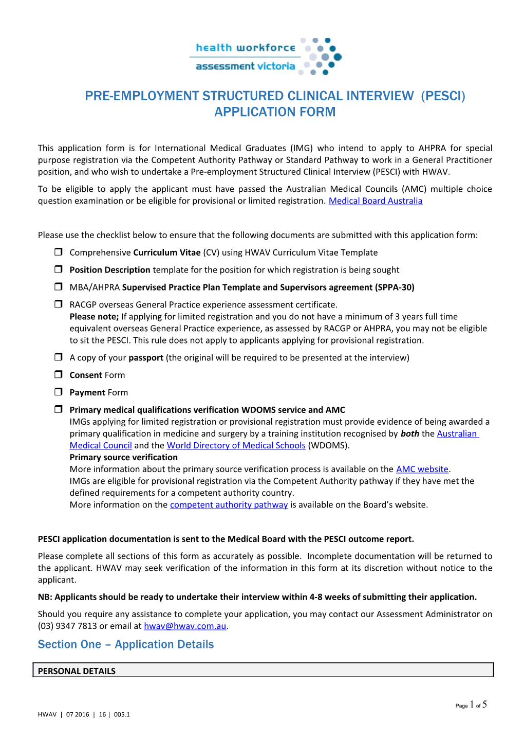 Advanced Standing Assessment Process for Non-Vr Fellows of Acrrm