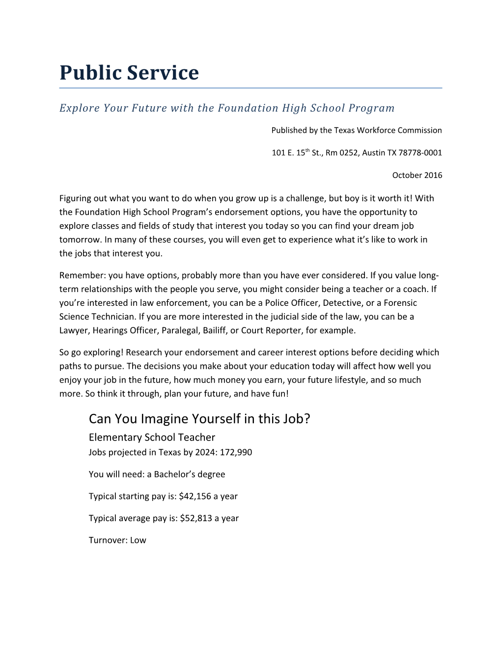 Explore Your Future with the Foundation High School Program