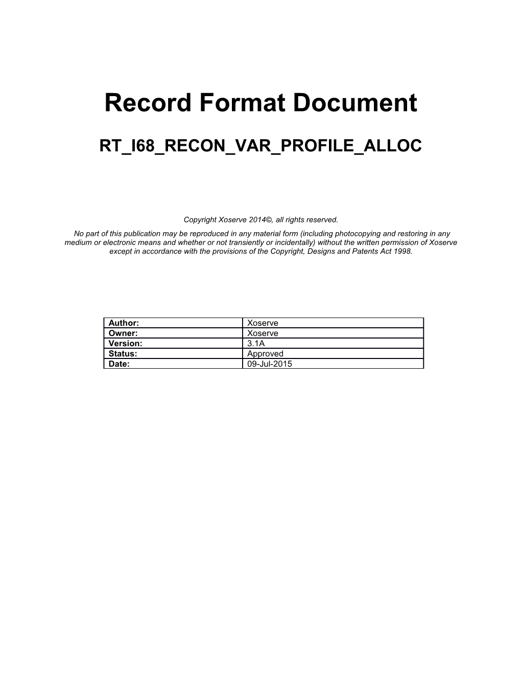 Rt I68 Recon Var Profile Alloc