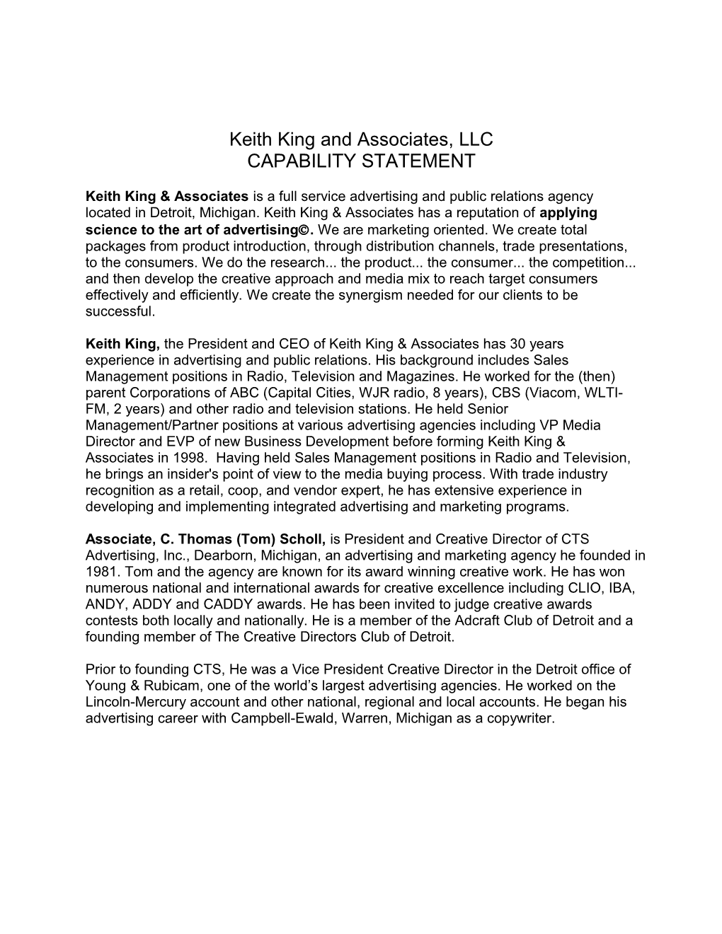 Keith King and Associates, LLC