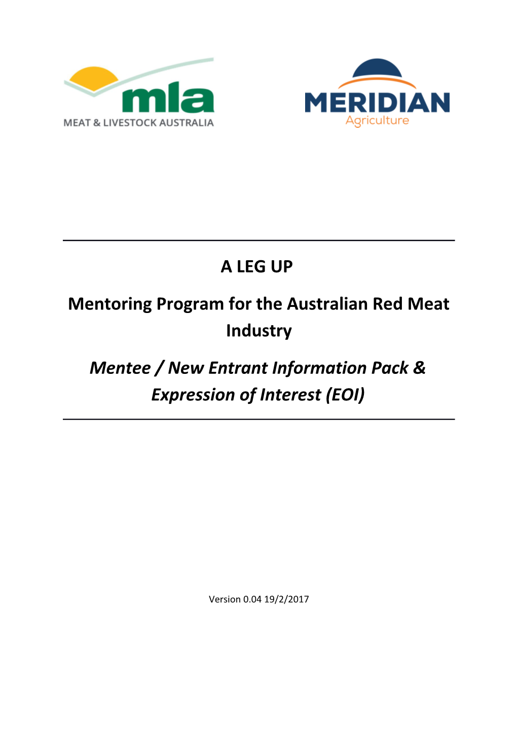 Mentoring Program for the Australian Red Meat Industry