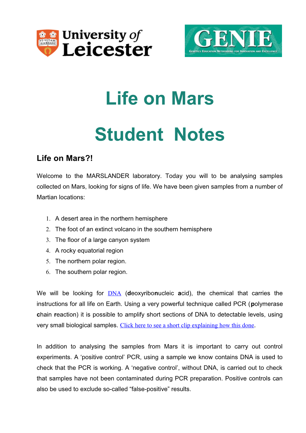 Student Notes