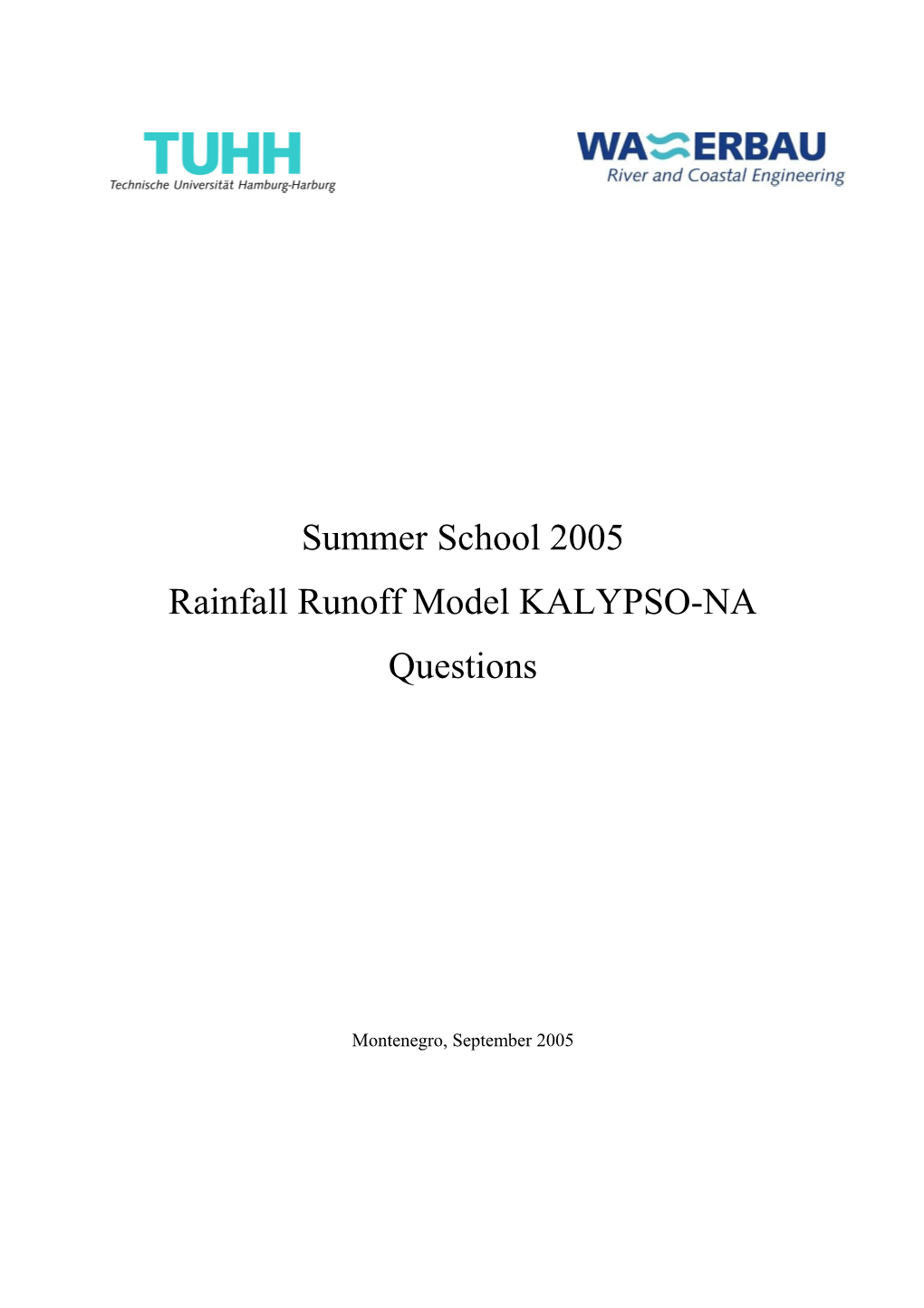 Rainfall Runoff Model KALYPSO-NA