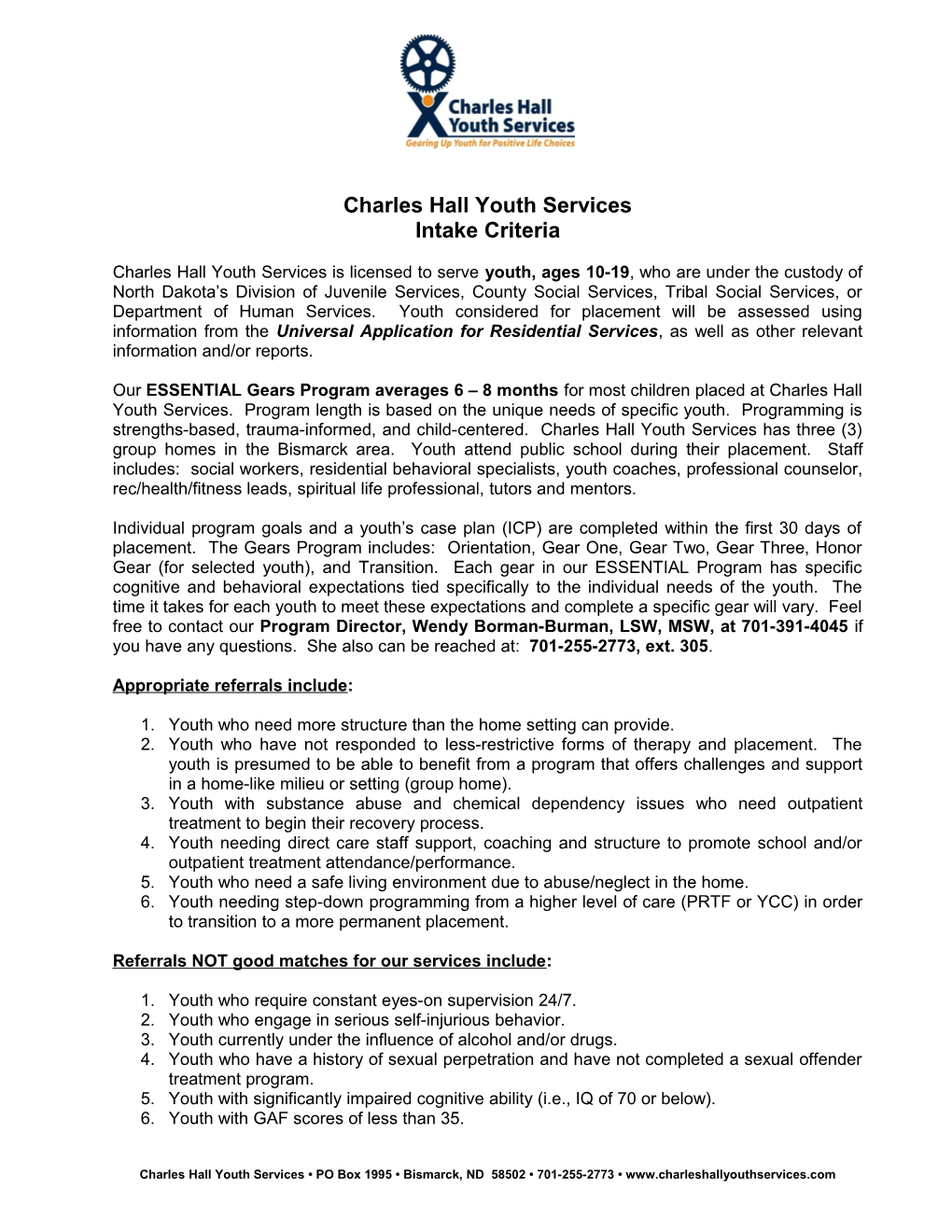 Charles Hall Youth Services
