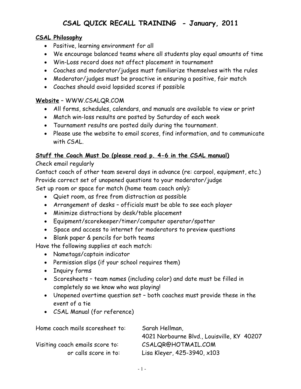 4-5Th Grade Quick Recall 2000