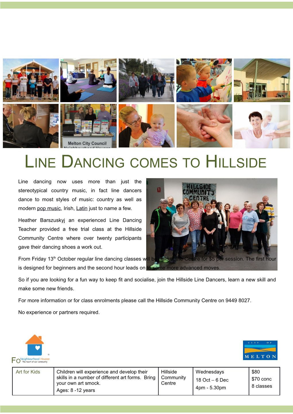 Line Dancing Comes to Hillside