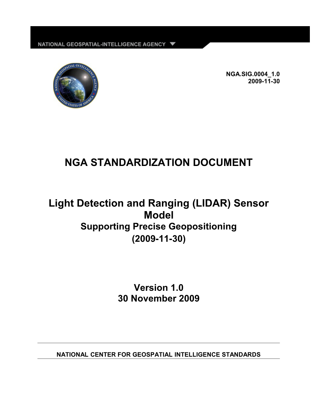 LIDAR Sensor Model Supporting Precise Geopositioning