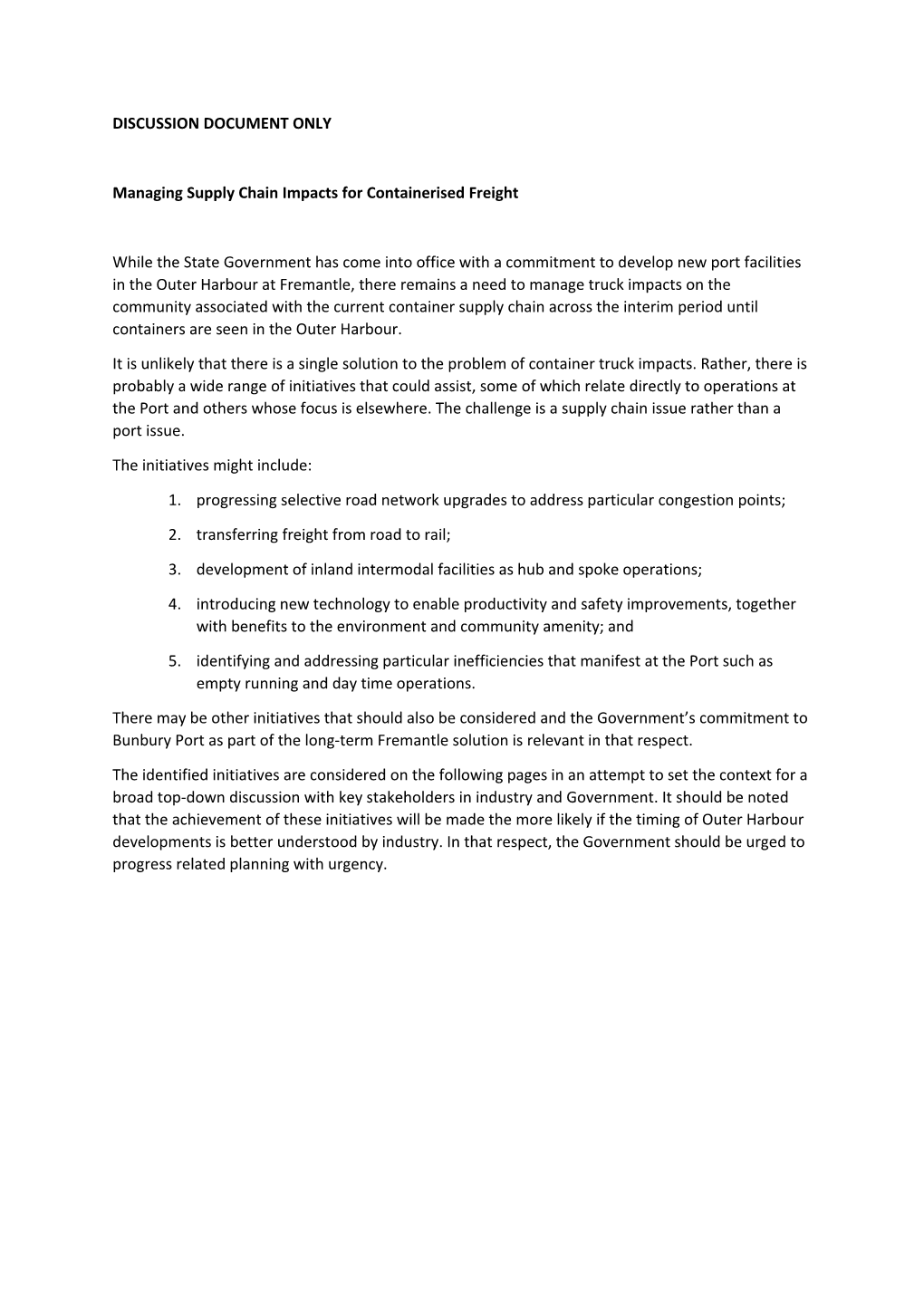 Managing Supply Chain Impacts for Containerised Freight