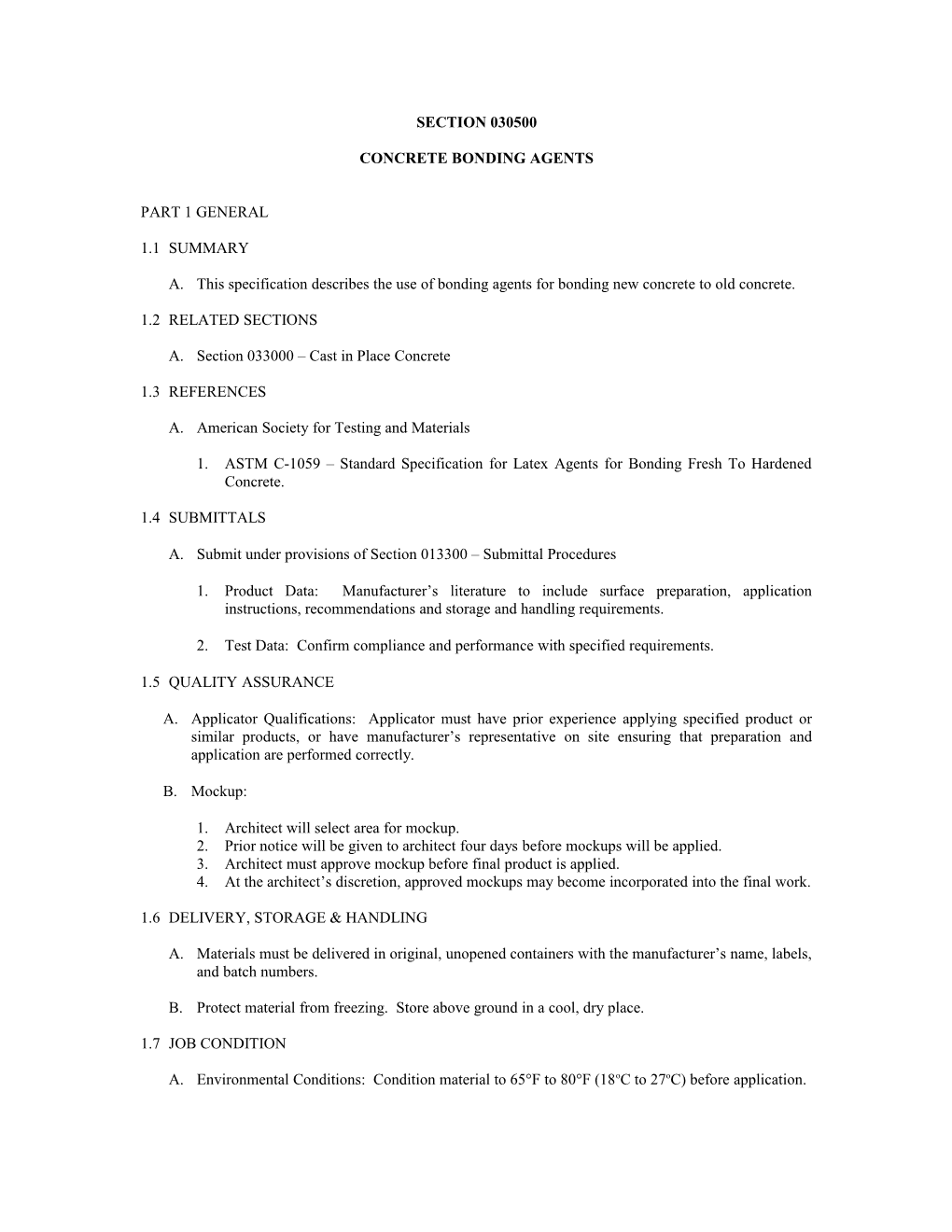 DIVISION 7 Termal and Moisture Protection