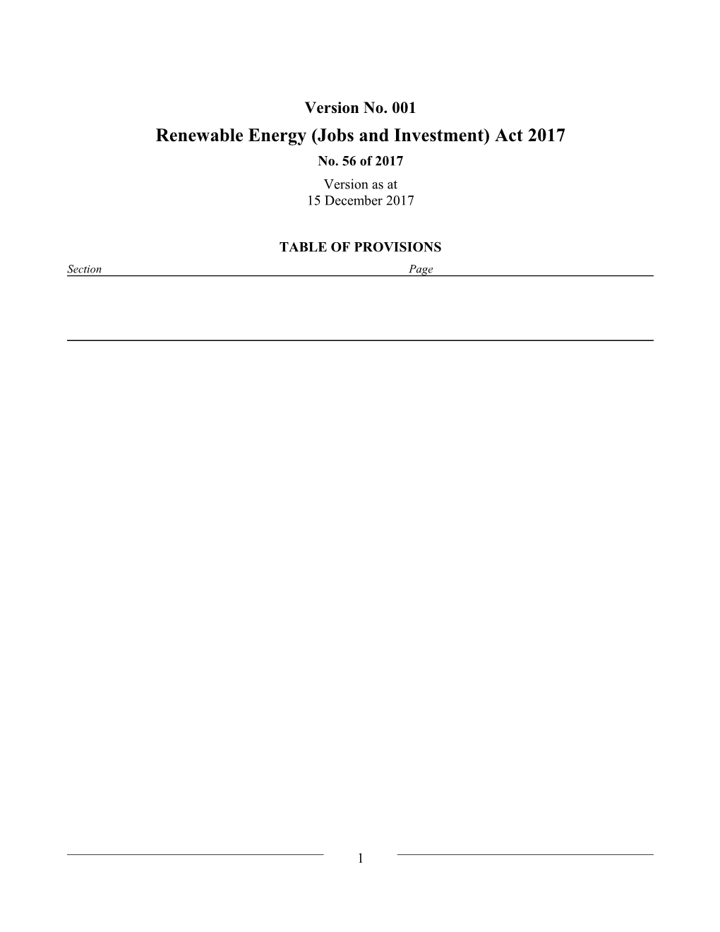 Renewable Energy (Jobs and Investment) Act 2017