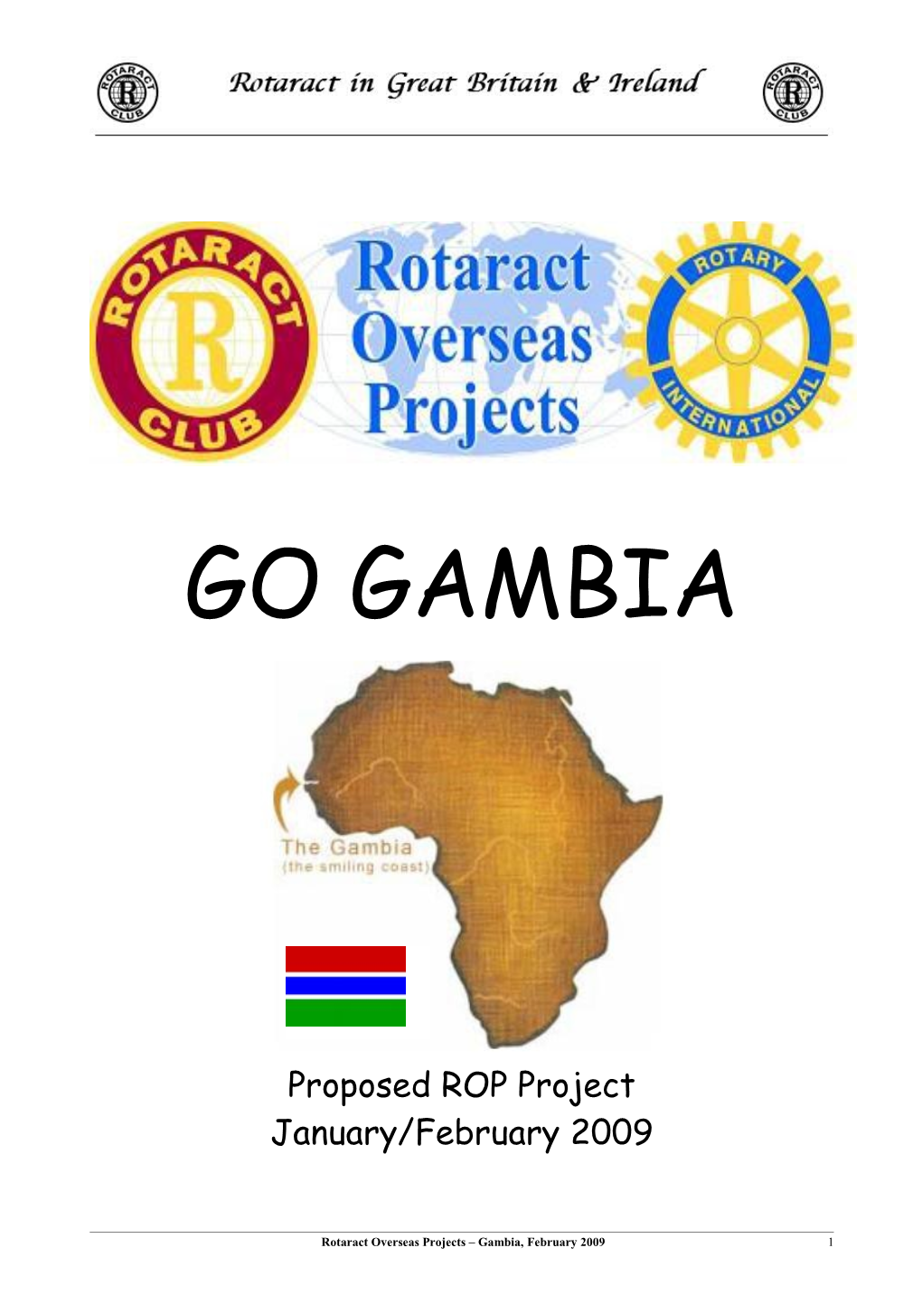 ROTARACT OVERSEAS PROJECT the Gambia, West Africa