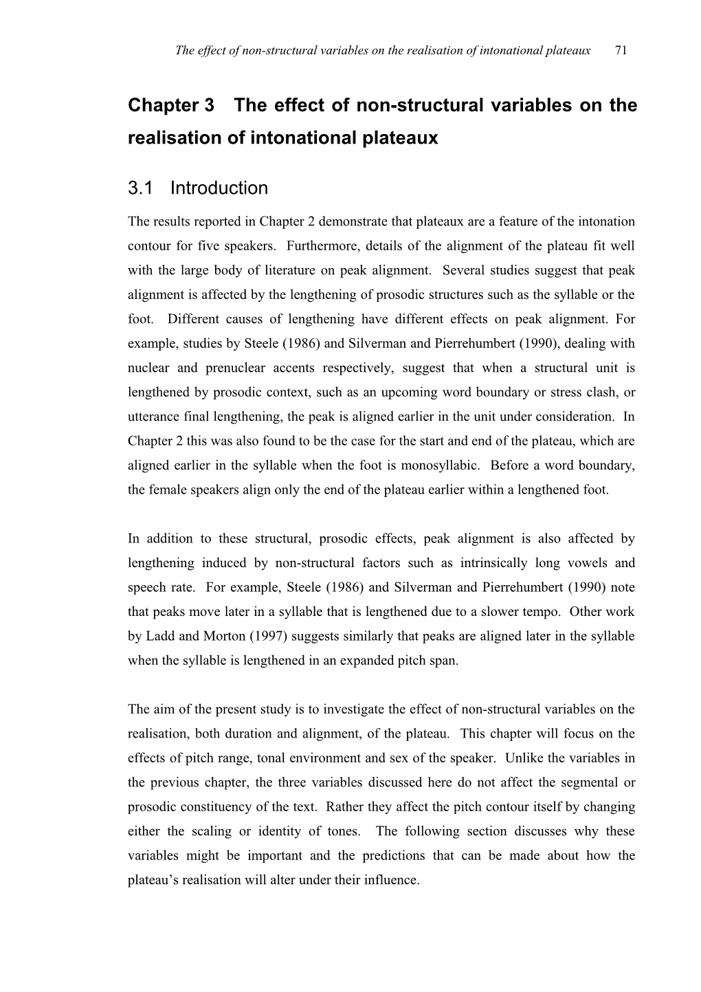Chapter 3The Effect of Non-Structural Variables on the Realisation of Intonational Plateaux