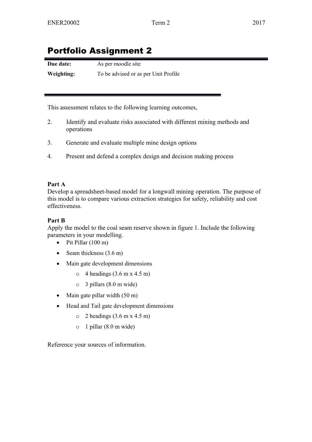 This Assessment Relates to the Following Learning Outcomes