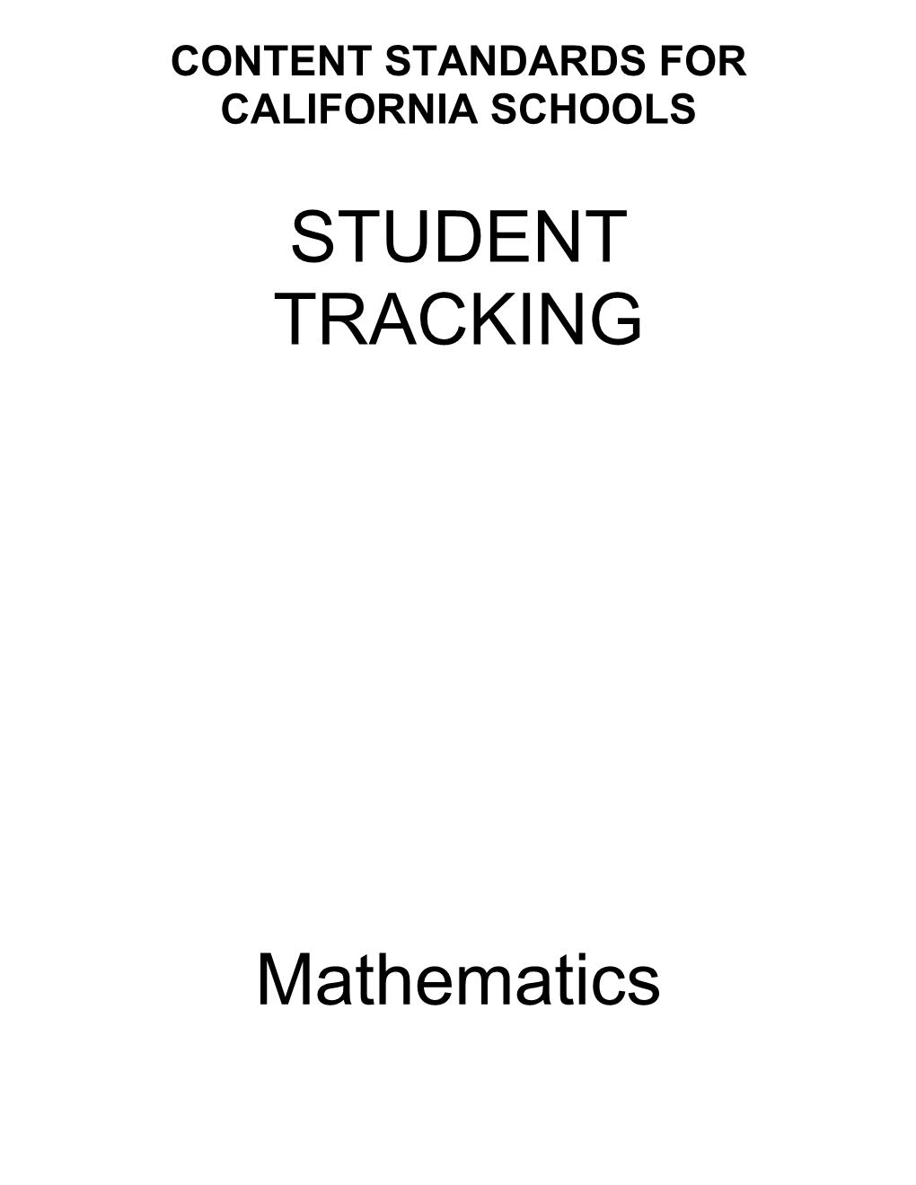 Math - Student Record Sheet