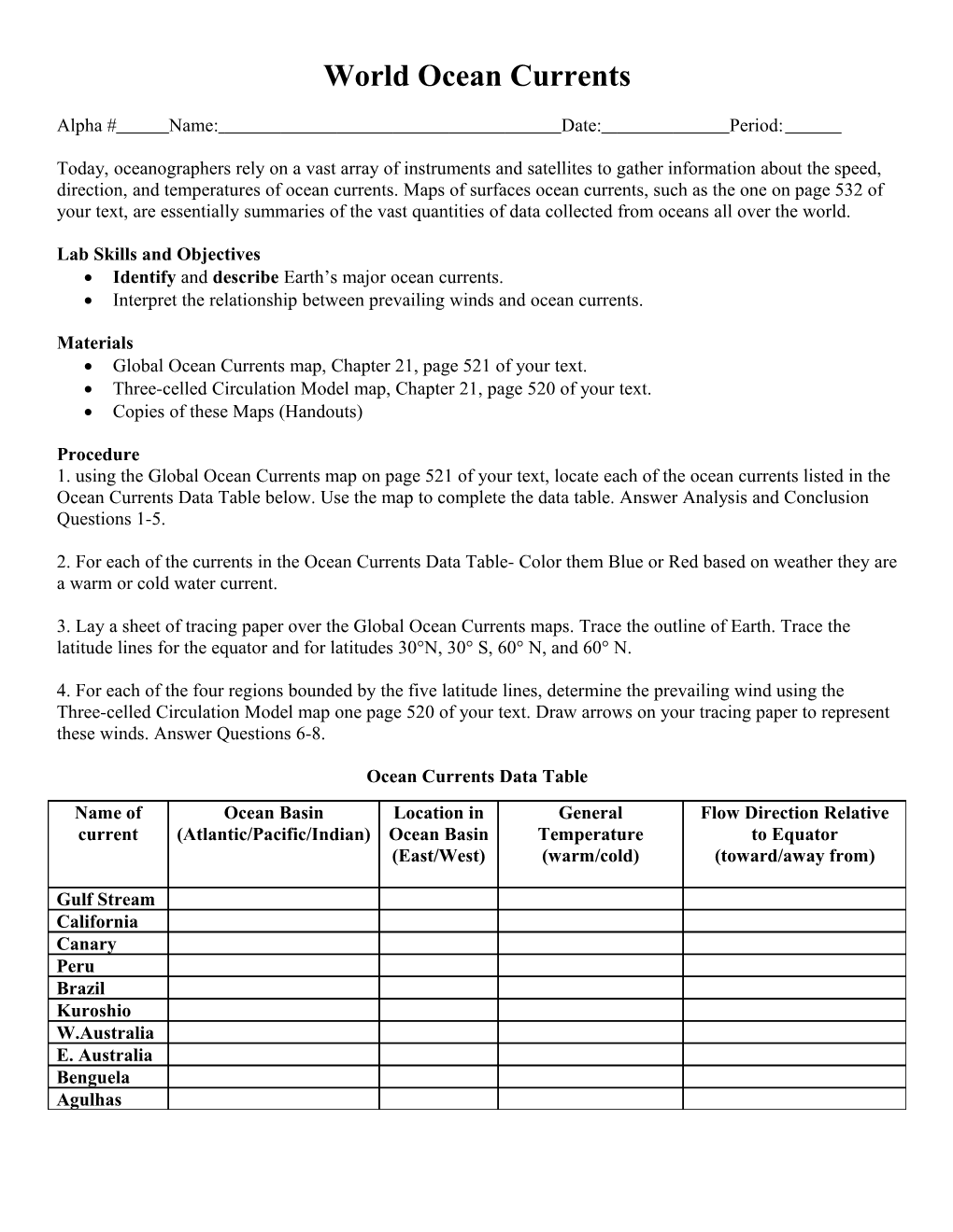 Chapter 24 Map Activity A