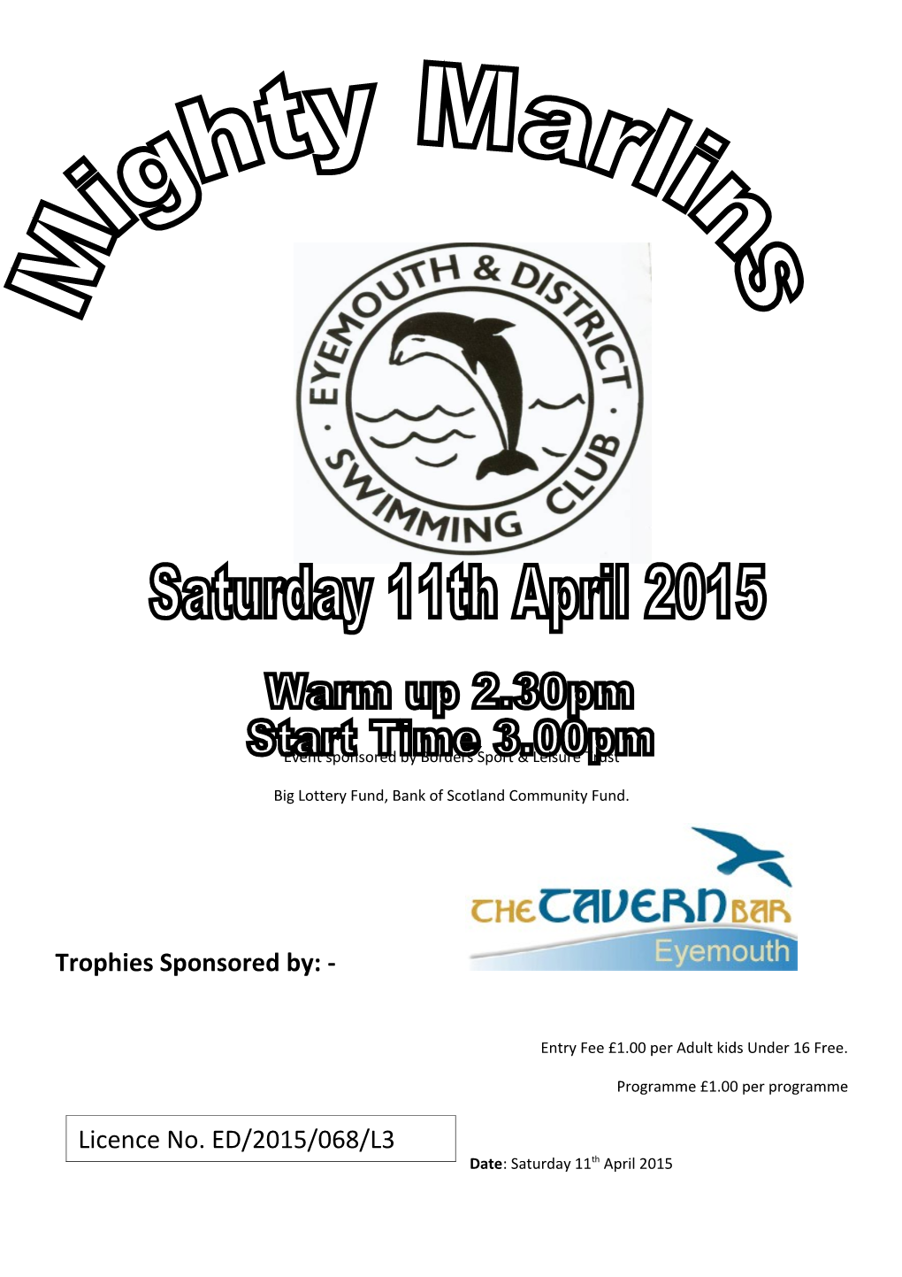 Event Sponsored by Borders Sport & Leisure Trust
