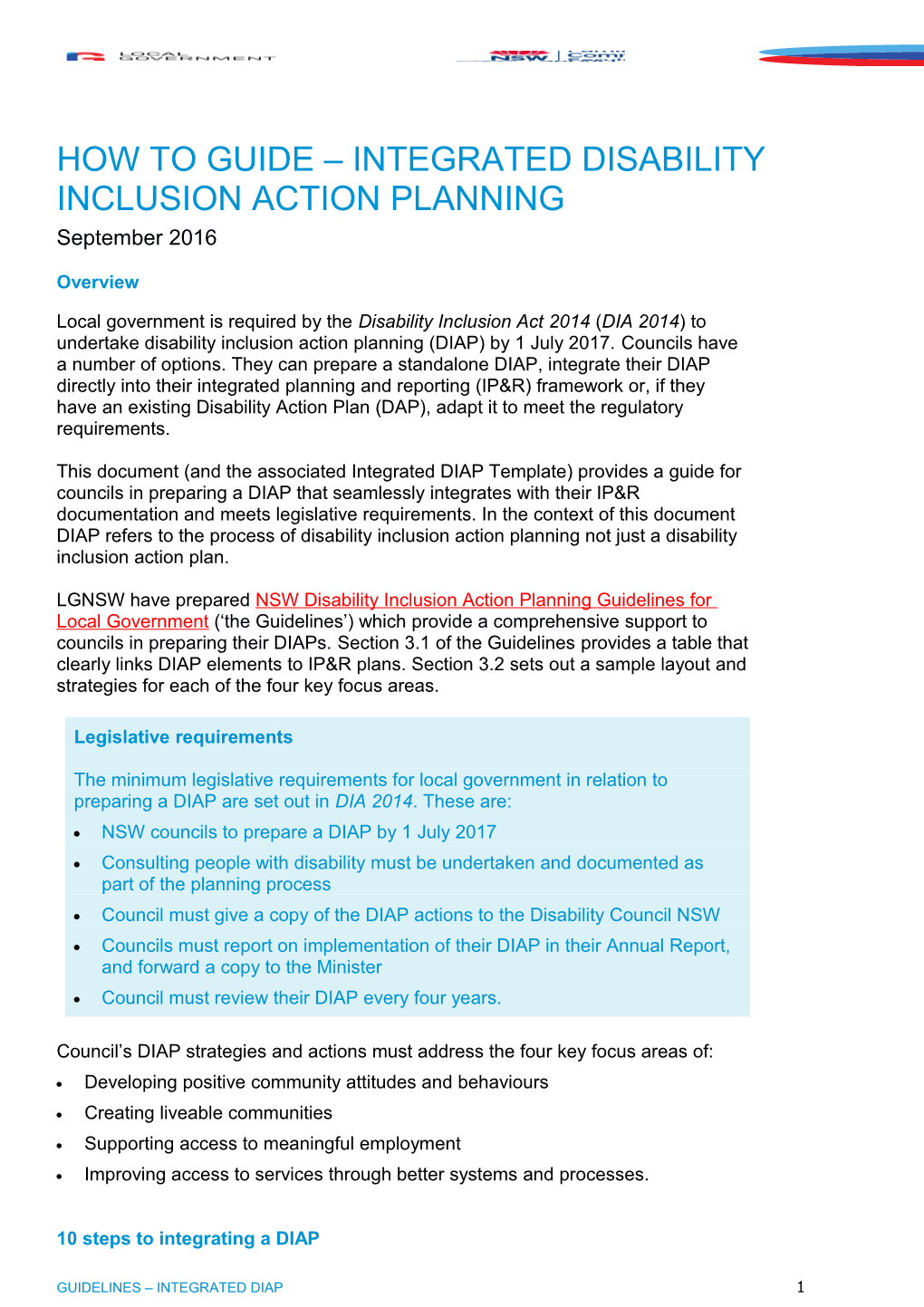 How to Guide Integrated Disability Inclusion Action Planning