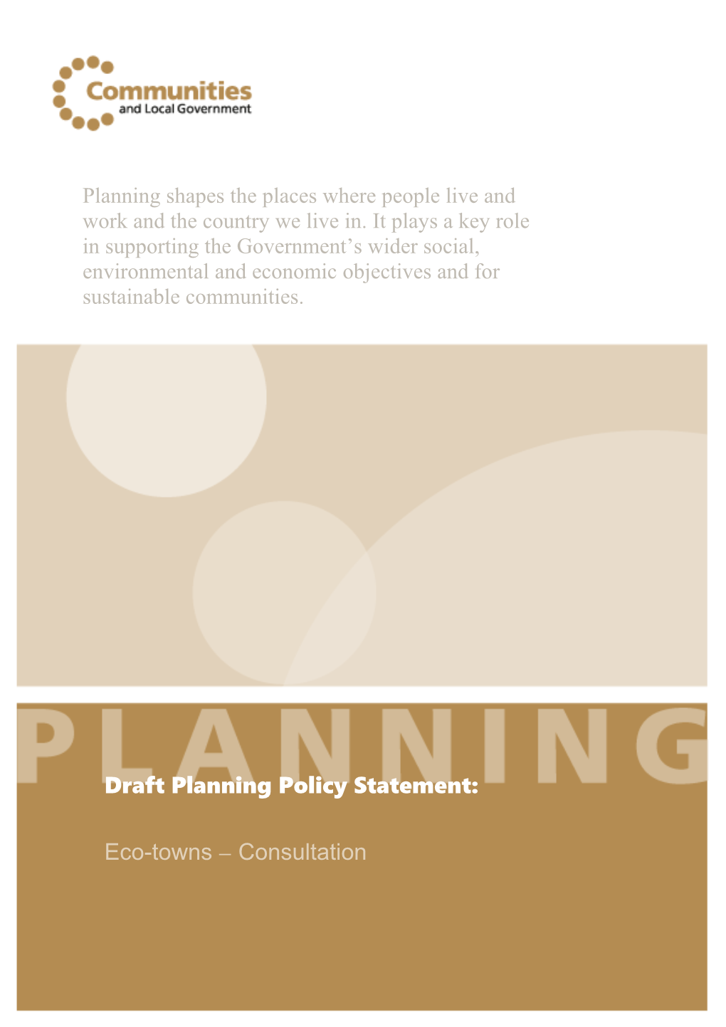 Draft Planning Policy Statement