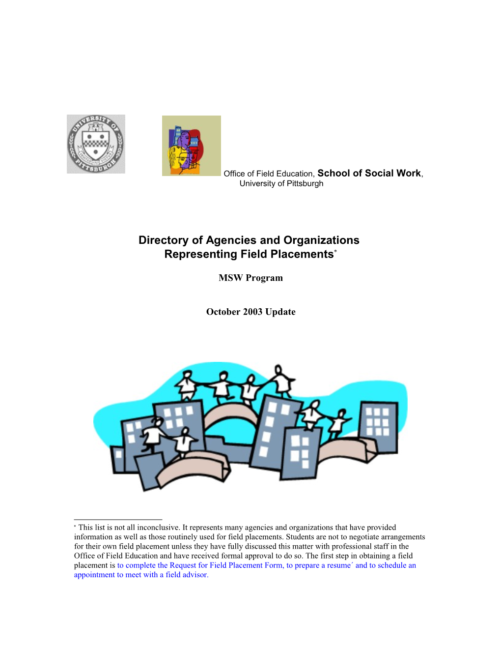 Directory of Agencies and Organizations