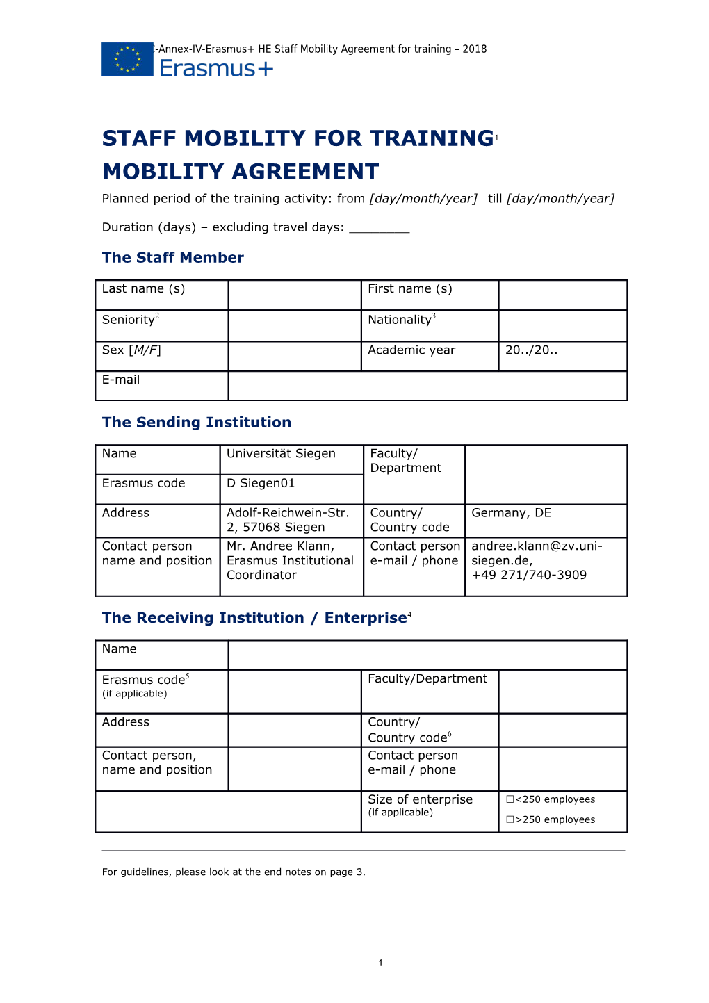 Gfna-II.7-C-Annex-IV-Erasmus+ HE Staff Mobility Agreement for Training 2018