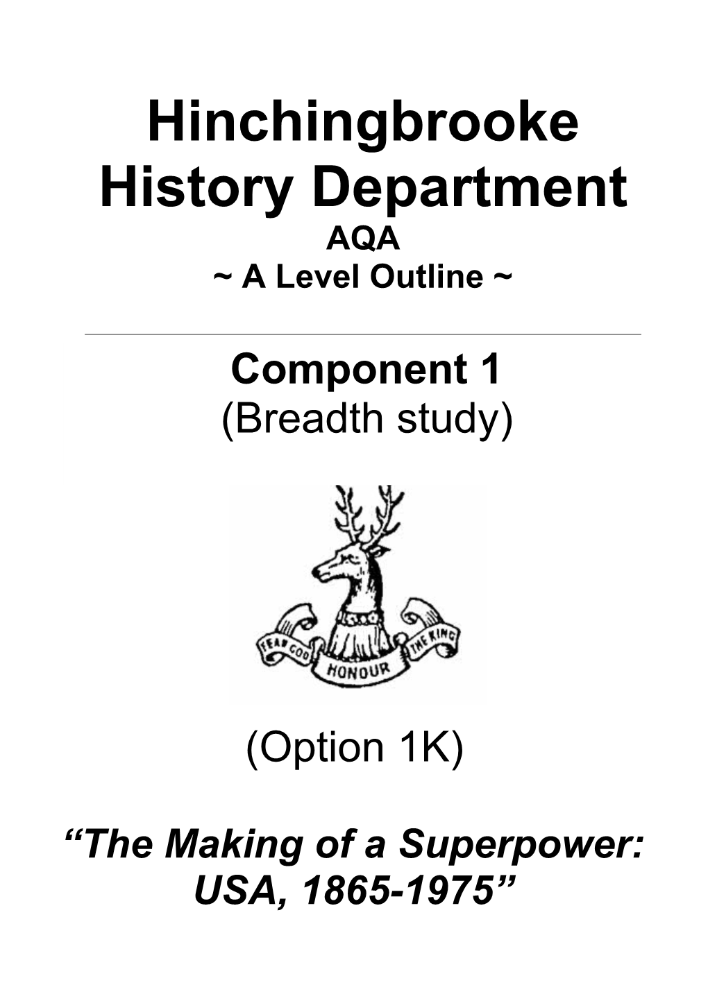 The Making of a Superpower: USA, 1865-1975