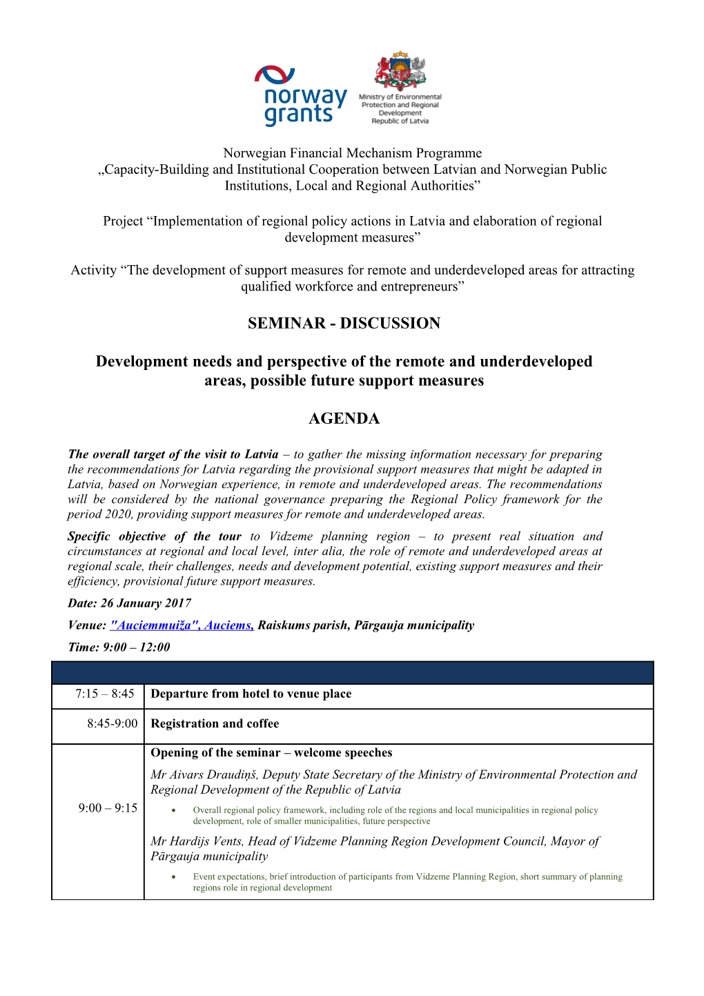 Norwegian Financial Mechanism Programme