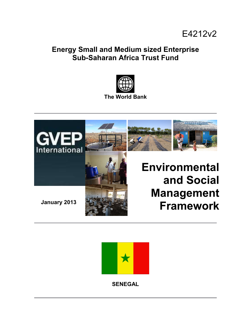 Energy SME TF Senegal ESMF