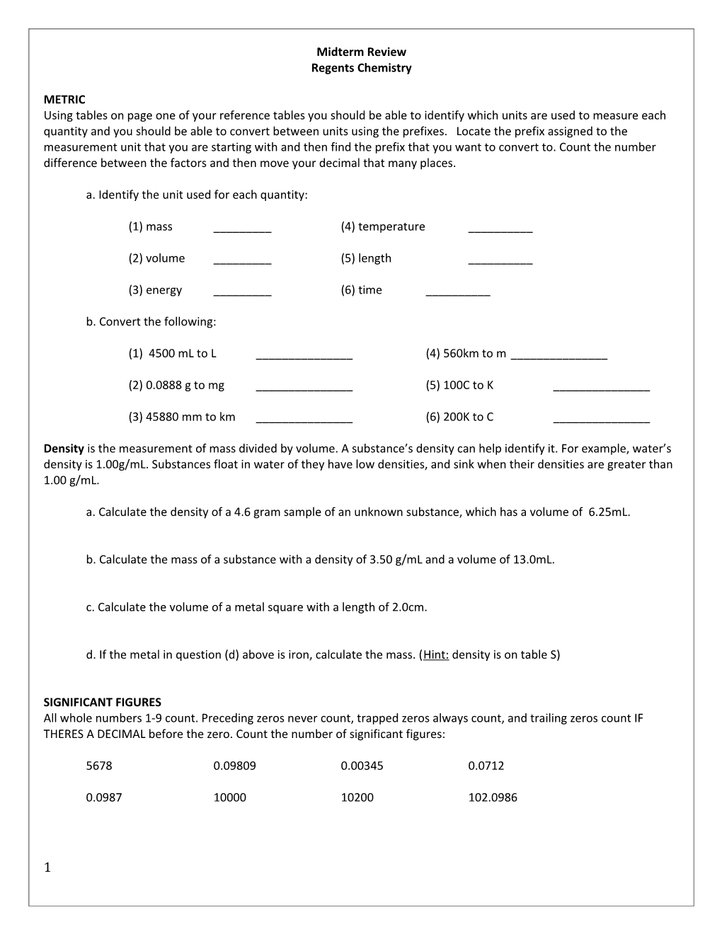 A. Identify the Unit Used for Each Quantity