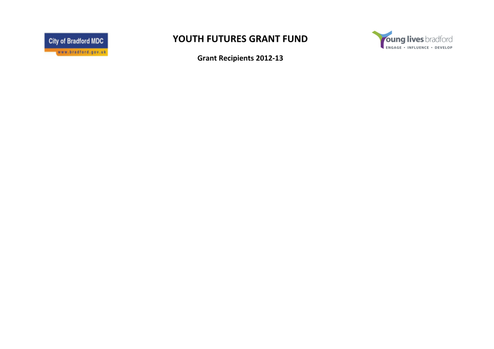 Youth Futures Grant Fund